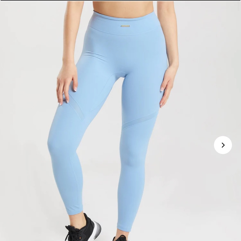 Whitney Simmons x Gymshark Mesh Leggings in Goal Blue